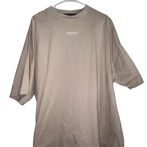 Essentials “Fear of God” Beige Short Sleeve Tee